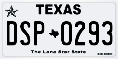 TX license plate DSP0293