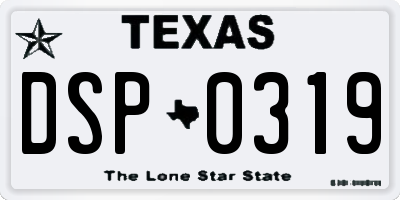 TX license plate DSP0319