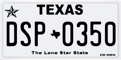 TX license plate DSP0350