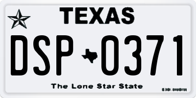 TX license plate DSP0371