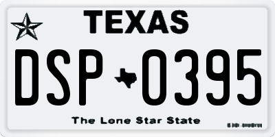 TX license plate DSP0395