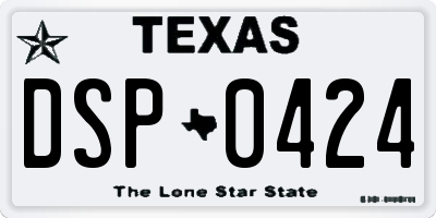 TX license plate DSP0424