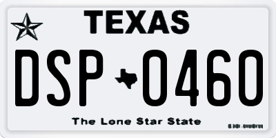 TX license plate DSP0460