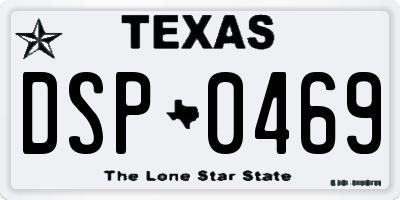 TX license plate DSP0469