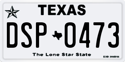 TX license plate DSP0473