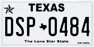 TX license plate DSP0484