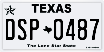 TX license plate DSP0487