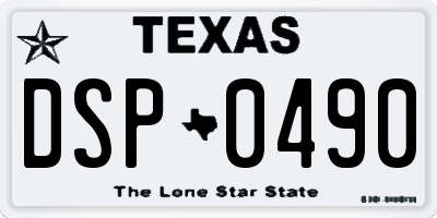 TX license plate DSP0490