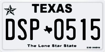 TX license plate DSP0515