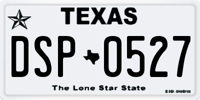 TX license plate DSP0527
