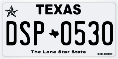 TX license plate DSP0530