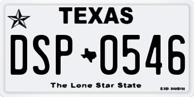 TX license plate DSP0546