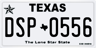 TX license plate DSP0556