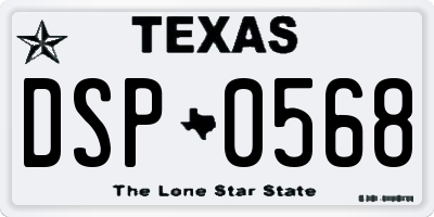TX license plate DSP0568