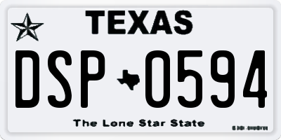 TX license plate DSP0594