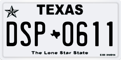 TX license plate DSP0611