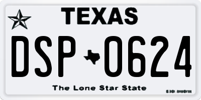 TX license plate DSP0624