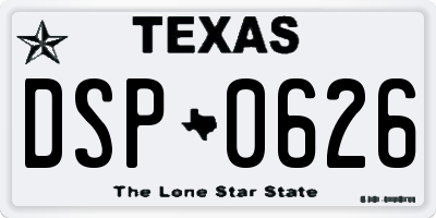 TX license plate DSP0626