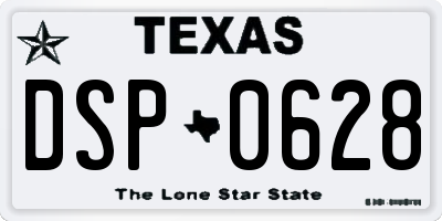 TX license plate DSP0628