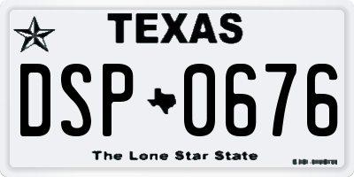 TX license plate DSP0676