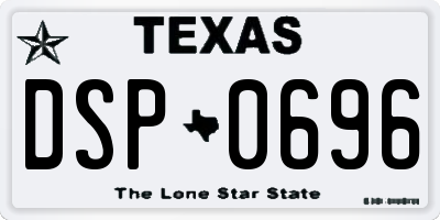 TX license plate DSP0696