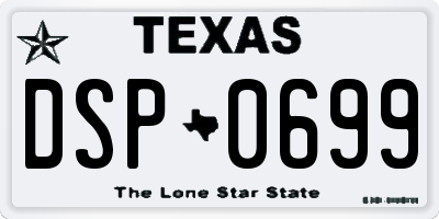 TX license plate DSP0699