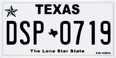 TX license plate DSP0719