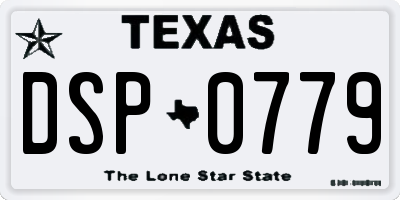 TX license plate DSP0779