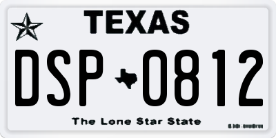 TX license plate DSP0812