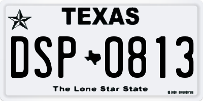 TX license plate DSP0813