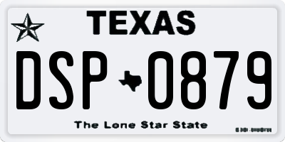 TX license plate DSP0879