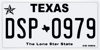 TX license plate DSP0979