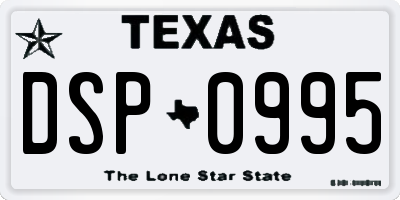 TX license plate DSP0995