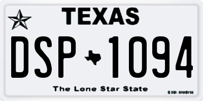 TX license plate DSP1094