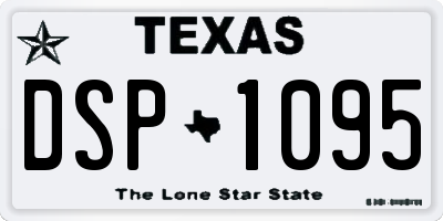 TX license plate DSP1095