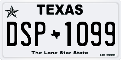 TX license plate DSP1099