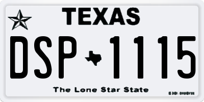 TX license plate DSP1115