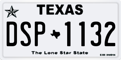 TX license plate DSP1132