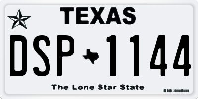 TX license plate DSP1144
