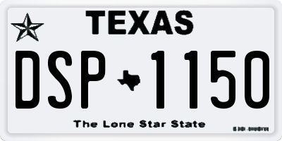 TX license plate DSP1150