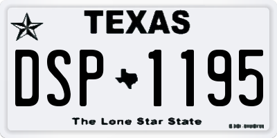 TX license plate DSP1195