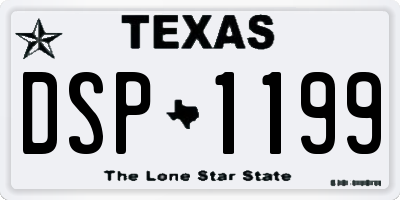 TX license plate DSP1199