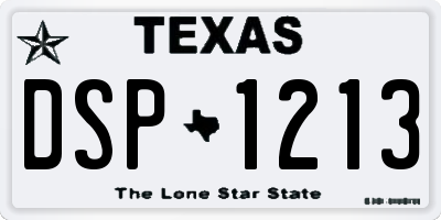 TX license plate DSP1213