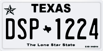 TX license plate DSP1224