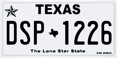 TX license plate DSP1226