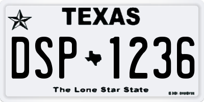 TX license plate DSP1236