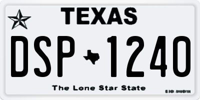 TX license plate DSP1240