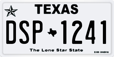 TX license plate DSP1241
