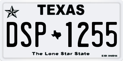 TX license plate DSP1255
