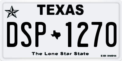 TX license plate DSP1270